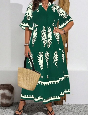Rochie lunga SHEIN CURVE, verde