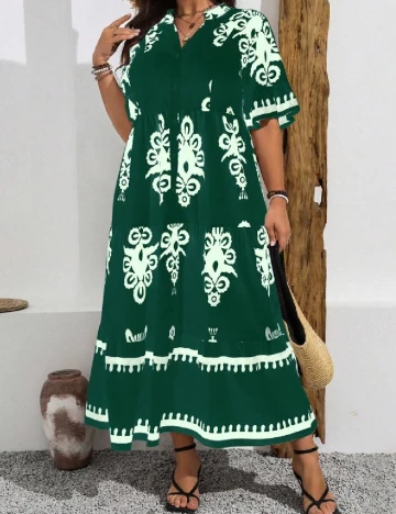 Rochie lunga SHEIN CURVE, verde