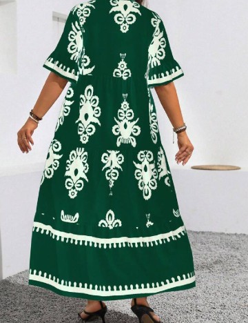 Rochie lunga SHEIN CURVE, verde