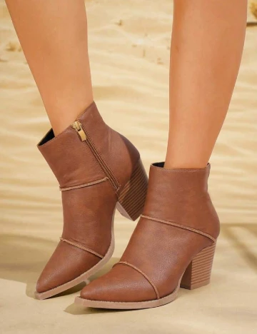 Botine SHEIN, maro Maro