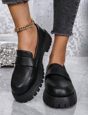 
						Mocasini SHEIN, negru