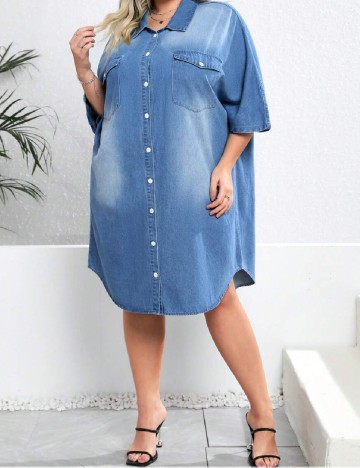 Rochie scurta SHEIN CURVE, albastru