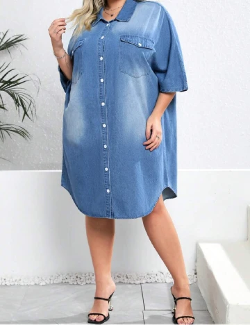 Rochie scurta SHEIN CURVE, albastru