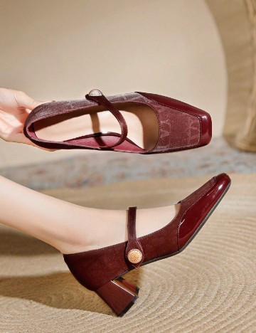 Pantofi SHEIN, visiniu