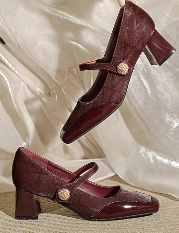 Pantofi SHEIN, visiniu