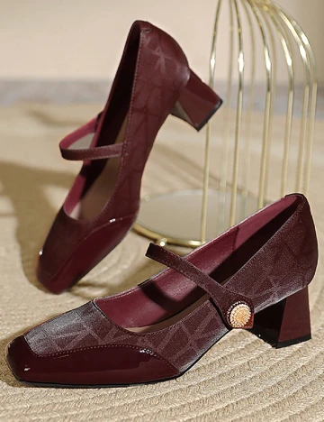 Pantofi SHEIN, visiniu