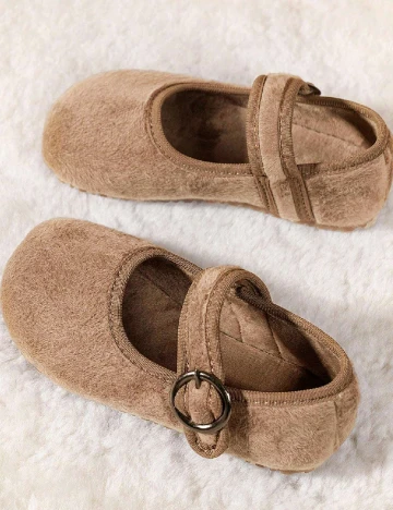 Pantofi Shein Kids, maro deschis Maro