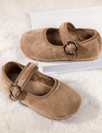 Pantofi Shein Kids, maro deschis