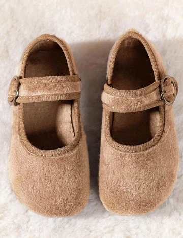 Pantofi Shein Kids, maro deschis Maro