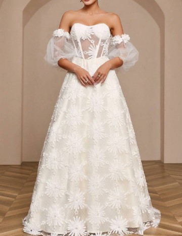 
						Rochie lunga SHEIN, alb