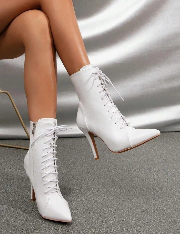 Botine SHEIN, alb