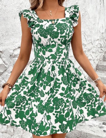 Rochie scurta SHEIN, verde