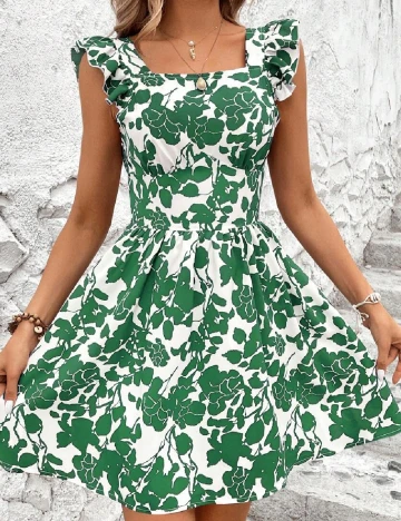 Rochie scurta SHEIN, verde