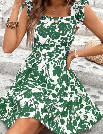 Rochie scurta SHEIN, verde
