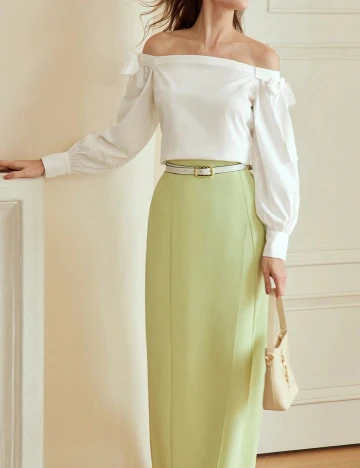 Bluza MOTF, alb