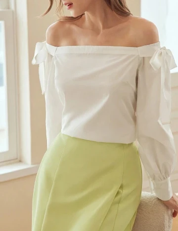 Bluza MOTF, alb