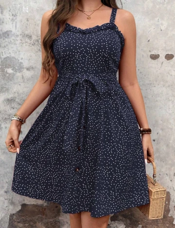 Rochie scurta SHEIN CURVE, bleumarin