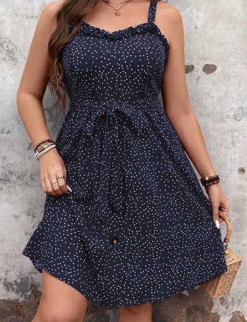 Rochie scurta SHEIN CURVE, bleumarin