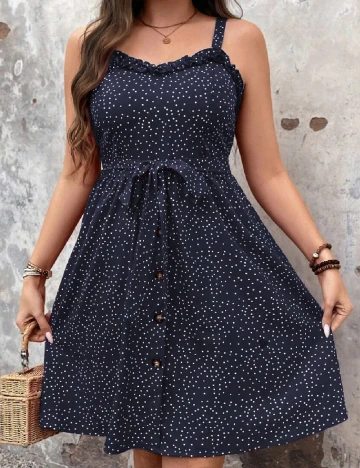Rochie scurta SHEIN CURVE, bleumarin
