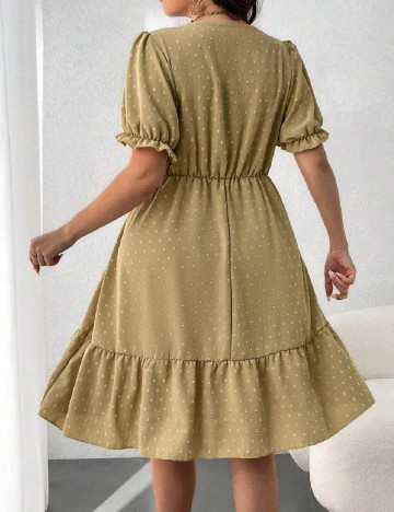 Rochie medie SHEIN CURVE, maro deschis