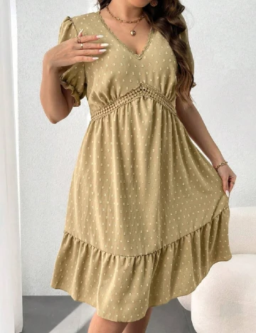 Rochie medie SHEIN CURVE, maro deschis