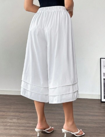 Pantaloni trei sferturi SHEIN, alb