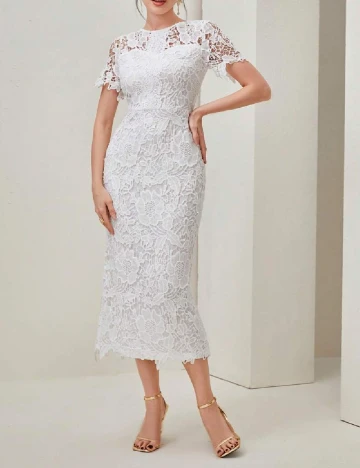 Rochie medie SHEIN, alb
