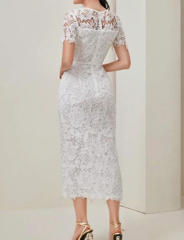 Rochie medie SHEIN, alb