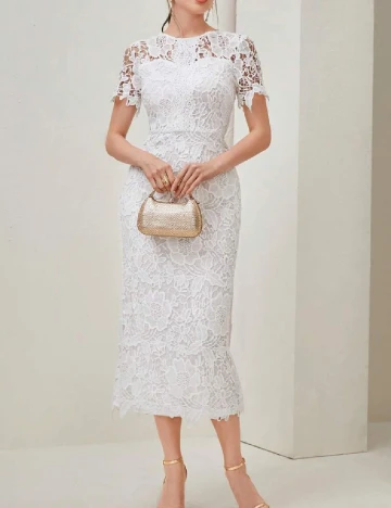 Rochie medie SHEIN, alb