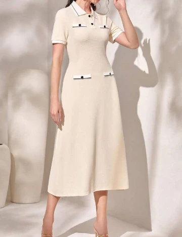 Rochie medie SHEIN, crem