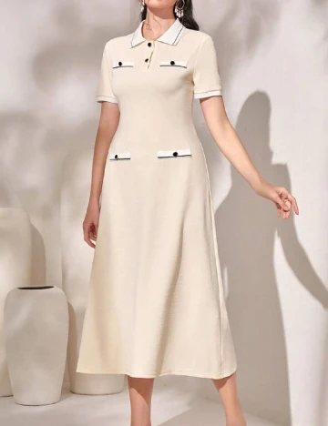 Rochie medie SHEIN, crem