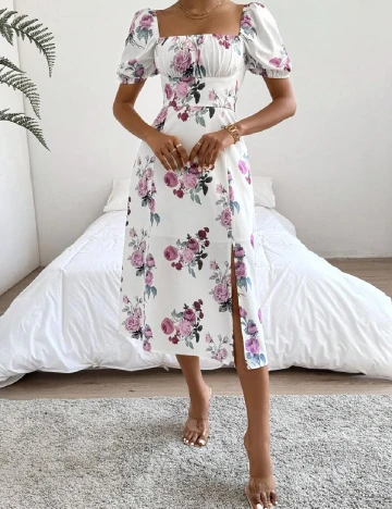 Rochie medie SHEIN, alb