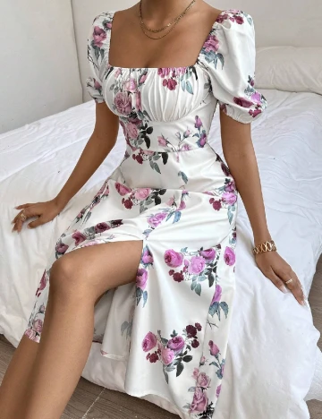 Rochie medie SHEIN, alb
