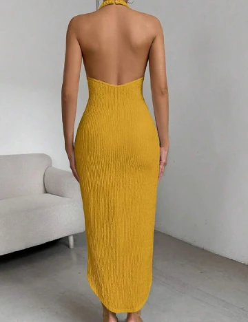 Rochie medie SHEIN, mustar