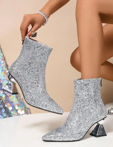 Botine SHEIN, argintiu