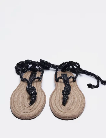 Sandale PRETTYLITTLETHING, negru
