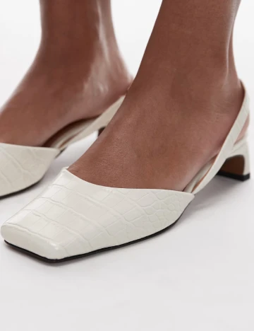 Pantofi Top Shop, alb Alb