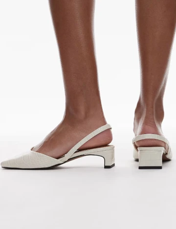 Pantofi Top Shop, alb Alb