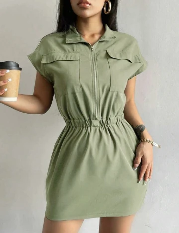 Rochie scurta SHEIN, verde