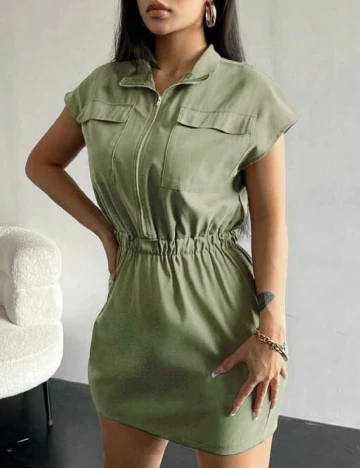 Rochie scurta SHEIN, verde