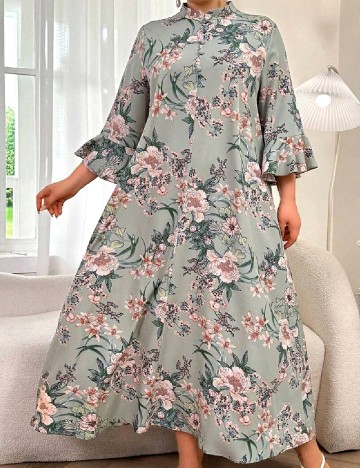 Rochie lunga SHEIN CURVE, verde