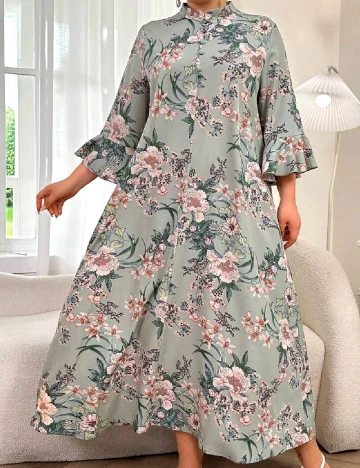 Rochie lunga SHEIN CURVE, verde