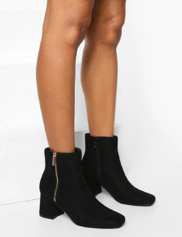 Botine Boohoo, negru Negru