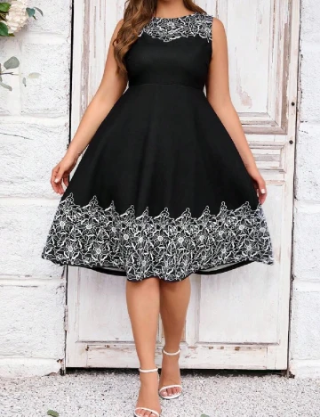 Rochie medie SHEIN CURVE, negru