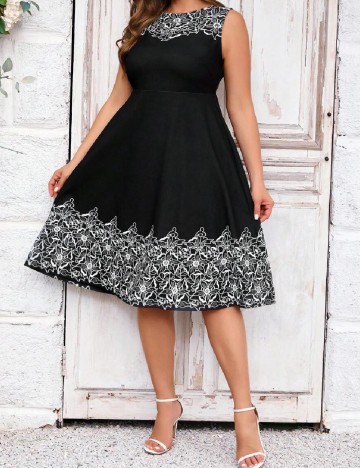 Rochie medie SHEIN CURVE, negru