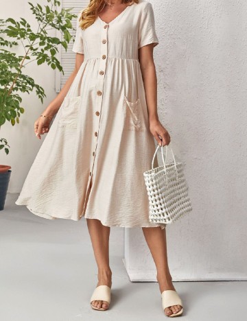 Rochie medie SHEIN Maternity, bej