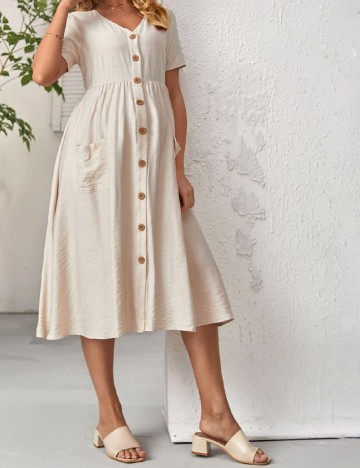 Rochie medie SHEIN Maternity, bej