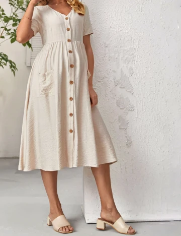 Rochie medie SHEIN Maternity, bej
