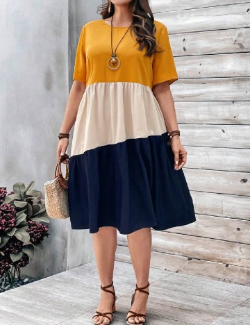 Rochie medie Emery Rose Curve, mix culori