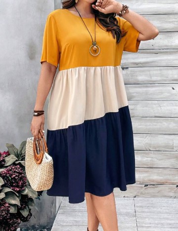 Rochie medie Emery Rose Curve, mix culori